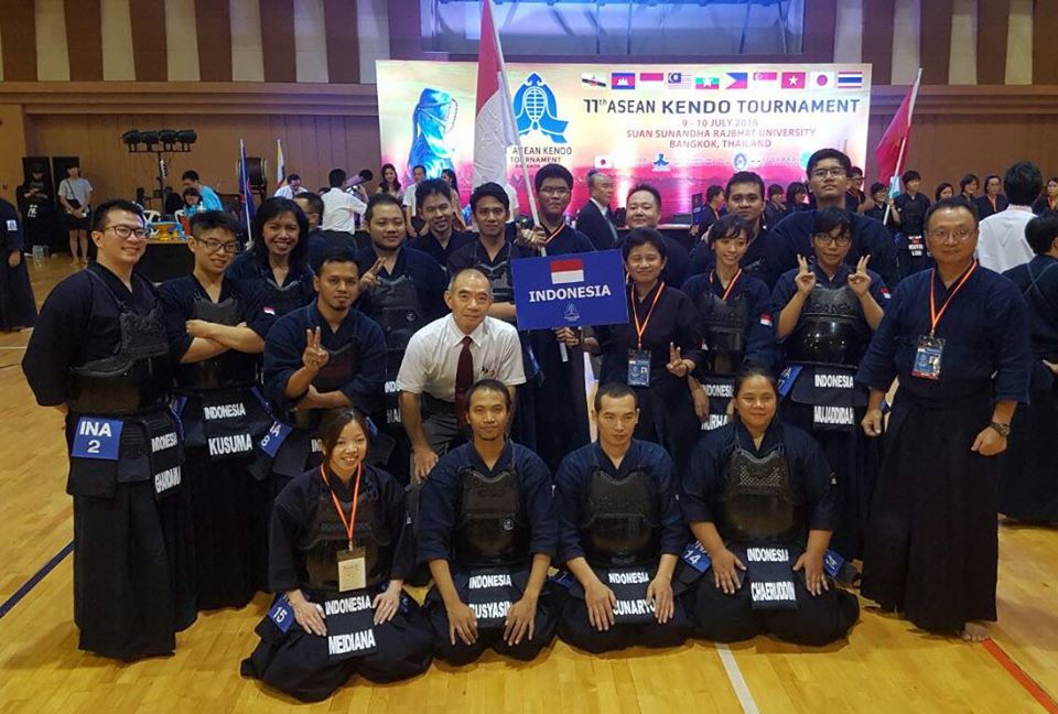 timnas kendo indonesia pada asean kendo tournament 2016 bangkok