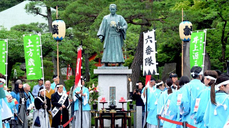 shinsengumi festival hijikata toshizo statue